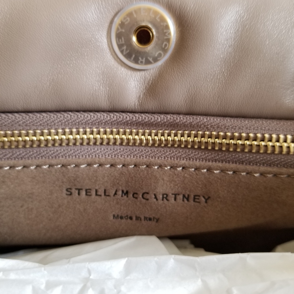 Stella McCartney Braided Puff Shoulder Bag Moss Tan - Picture 8 of 15